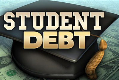 student debt and student loan counseling graphic