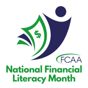 National Financial Literacy Month 2024 - FCAA branded logo